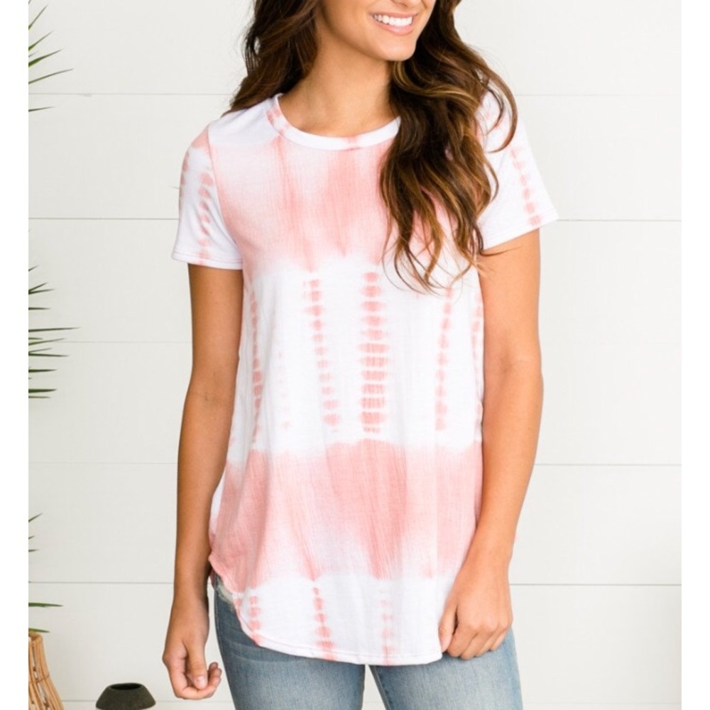 Darling coral tie dye top